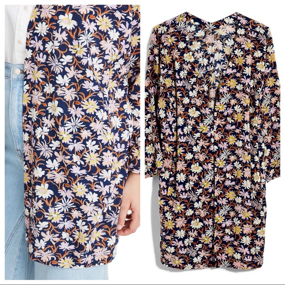 NWT Madewell Short Robe Jacket in Poolhouse Floral - Picture 2 of 6